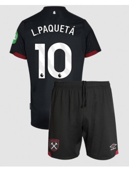 Billige West Ham United Lucas Paqueta #10 Bortedraktsett Barn 2024-25 Kortermet (+ Korte bukser)